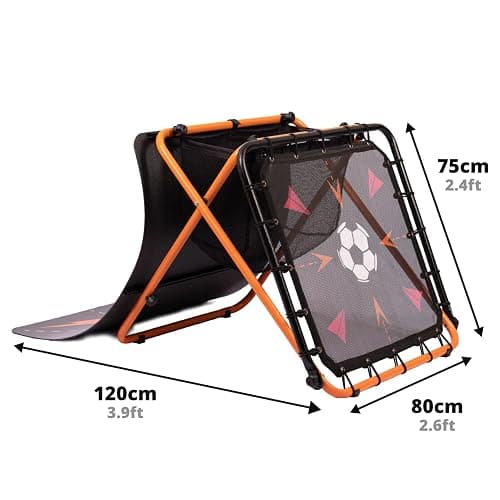 Flick Urban Soccer Skills Trainer - Rebound Board, Rebound Net, Target Net and Passing Tunnel - Proven by Science to Improve Your Soccer Skills thumbnail 3