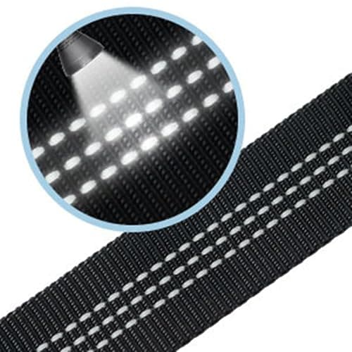 Adjustable Car Seat Belt for Dogs Nylon Seat Belt with Reflective Feature, Durable, 2PCS Comes with Elastic Bungee Pad Pet Car Seat Belt (Black) thumbnail 4
