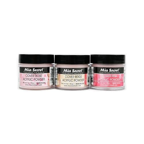 Mia Secret Cover Acrylic Powder 3 Piece Set - Pink/Beige/Rose 1 oz - Image 1