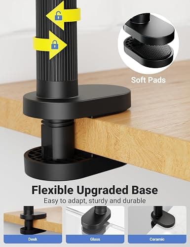 Klsniur Gooseneck Phone Holder for Bed – 360° Flexible Adjustable Clamp, Long Arm Gooseneck Bracket for Desk Headboard Bedside, Compatible with iPhone 16 15 Pro Max XR X 8 7 & 3.5-7" Devices (Black) thumbnail 5