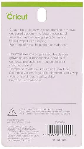 Cricut Fine Debossing Tip + QuickSwap Housing, Tip with Rolling Debossing Ball, Deboss Designs on Thick Foil, Cardstock & More, for Personalized Crafts, Compatible with Cricut Maker Cutting Machine thumbnail 2