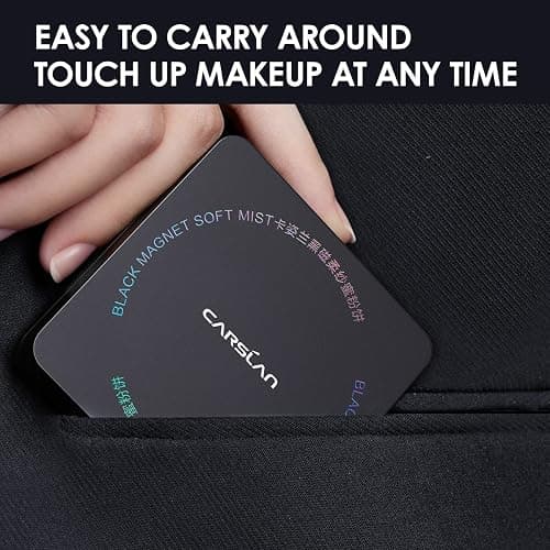 CARSLAN Waterproof Face Pressed Powder Compact, 24H Longlasting Oil Control Pressed Setting Powder Talc-Free Makeup, Shine Free, Poreless, Smooth, 01 Translucent for dry&com skin (0.28Oz) thumbnail 9
