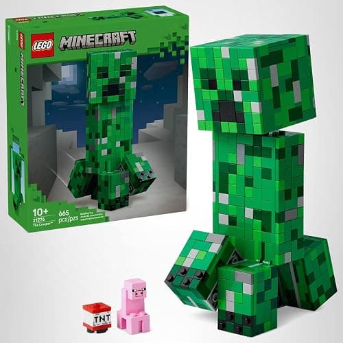 LEGO Minecraft The Creeper Kids Building Toy - Minecraft Toy for Boys & Girls, Ages 10+ - Room Decor for Gamers w/ 1st Version Creeper Minifigure - Gift for Birthdays - 21276 thumbnail 7