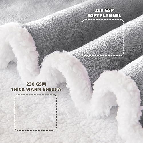 IFNOW Wearable Blanket Hoodie,Oversized Sherpa Hooded Blanket Sweatshirt with Eye Mask and Pocket,Cozy Flannel Blanket with Sleeves for Adult,Birthday Christmas Gifts for Women Mom Girlfriend,Grey thumbnail 7