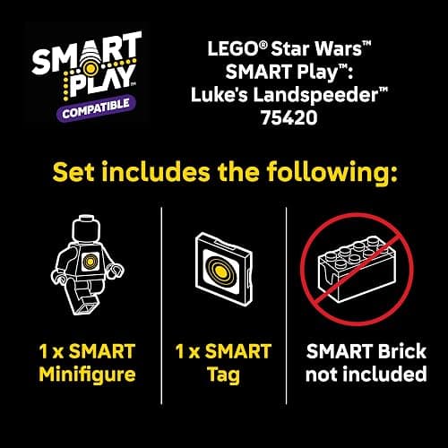 LEGO Star Wars SMART Play: Luke’s Landspeeder - Building Toy for Action Play - Compatible Set with a SMART Tag and 2 Minifigures - Gift for Boys, Girls and Kids Ages 6+ - 75420 thumbnail 2