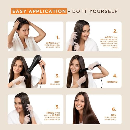 KATIVA Brazilian Keratin Treatment Kit at home Formaldehyde Free Hair Straightening with Hyaluronic Acid, Up to 12 Weeks Frizz Control for Curly, Wavy, Frizzy Hair (Straightening Kit) thumbnail 8
