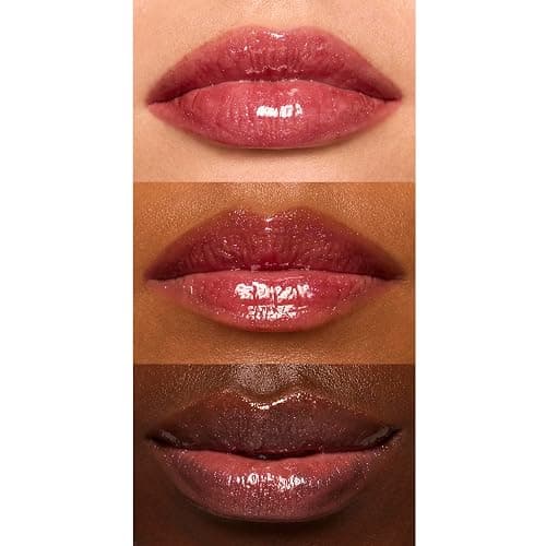 e.l.f. Glow Reviver Lip Oil, Nourishing and Hydrating with High-Shine Glimmer Finish & Sheer Wash Of Color, Minty Scent, Non-Sticky, Vegan & Cruelty-free, Divine Wine thumbnail 3
