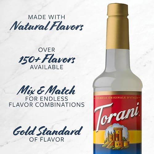 Torani Variety Pack Caramel, French Vanilla, Vanilla & Hazelnut, 25.4 Ounces (Pack of 4) - Caramel, French Vanilla, Vanilla, Hazelnut - 25.4 Fl Oz (Pack of 4) thumbnail 6
