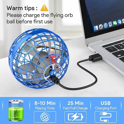Airabc Fliegender Ball,Magic Flying Orb Ball,Hand Controlled Hover Ball Schwebender Ball mit LED Licht Flying Spinner Mini Drohne Für Kinder Geschenke Für Jungen Mädchen Indoor Outdoor thumbnail 2