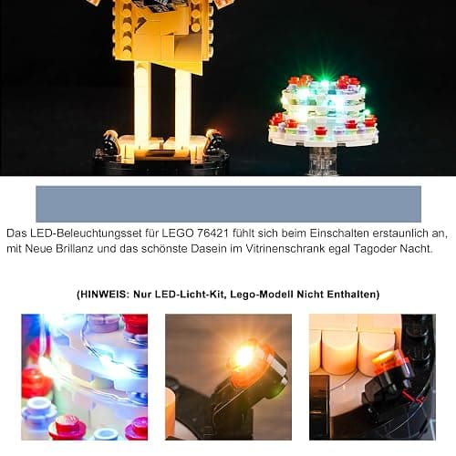 BrickBling Kit d'éclairage LED pour Lego Dobby The House-Elf (pas de Lego), kit d'éclairage décoratif pour Lego 76421 Harry Potter Dobby l'elfe de la maison - Jouet créatif thumbnail 3