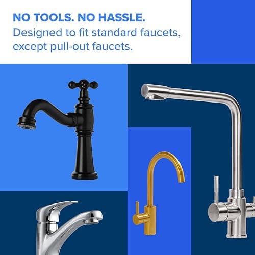 Brita Tap Water Purifier Filter System, Filter Change Reminder, Fits Standard Faucets Only, Complete, White | No-Wait Filtration, Easy Install, Multi-Use Tap Water Filter for Kitchens, Bathrooms & Small Spaces thumbnail 8
