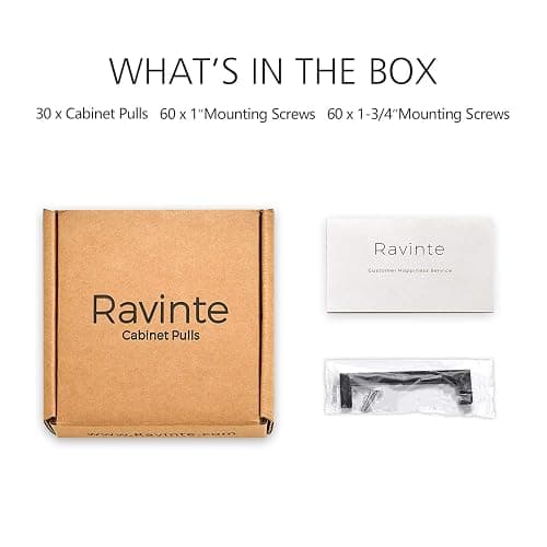 Ravinte 30 Pack 5 Inch Kitchen Square Cabinet Handles Matte Black Pulls Drawer Hardware for Cabinets Cupboard thumbnail 7