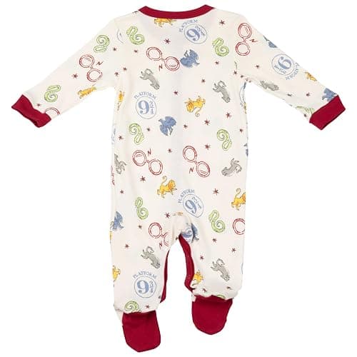 Harry Potter Classic Symbols Infant Bodysuit Pajamas Long Sleeve Baby to Infant Kids thumbnail 2
