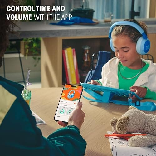 JBL Junior 470NC - Wireless Over-Ear Noise Cancelling Kids Headphones with JBL Safe Sound (<85dB), Fit for Kids, Parental Control with Customizable Volume & Playtime and 50Hr Battery Life (White) thumbnail 4