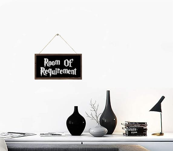 TOMATO FANQIE Room of Requirement Wizardry Hanging Plaque Magic Gift Bedroom Toilet Wood Sign (US-G005) thumbnail 7