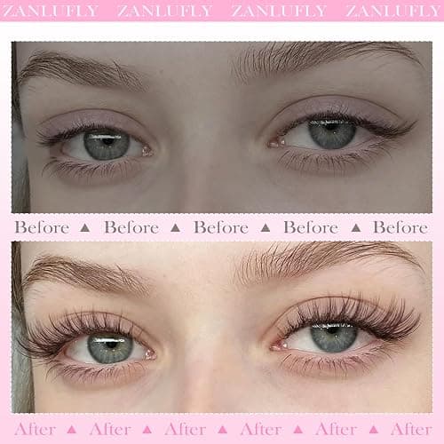 Self Adhesive Eyelashes Brown Self Adhesive Lash Clusters Natural No Glue Lashes Dark Brown Eyelash Extensions Pre-glued Eyelash Clusters Wispy Press on Individual Lashes 8-16mm by ZANLUFLY thumbnail 4