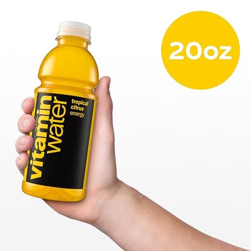 vitaminwater Energy Tropical Citrus Nutrient Enhanced Flavored Water Beverage, 20 fl oz Bottles, 12 Pack thumbnail 7