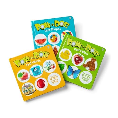 Melissa & Doug Poke-a-Dot! 3Pk First Words, Shapes & Colors, Interactive Children's Board Books with Buttons to Pop, Educational Sensory Toy for Toddlers & Preschoolers Ages 1+ - Image 1