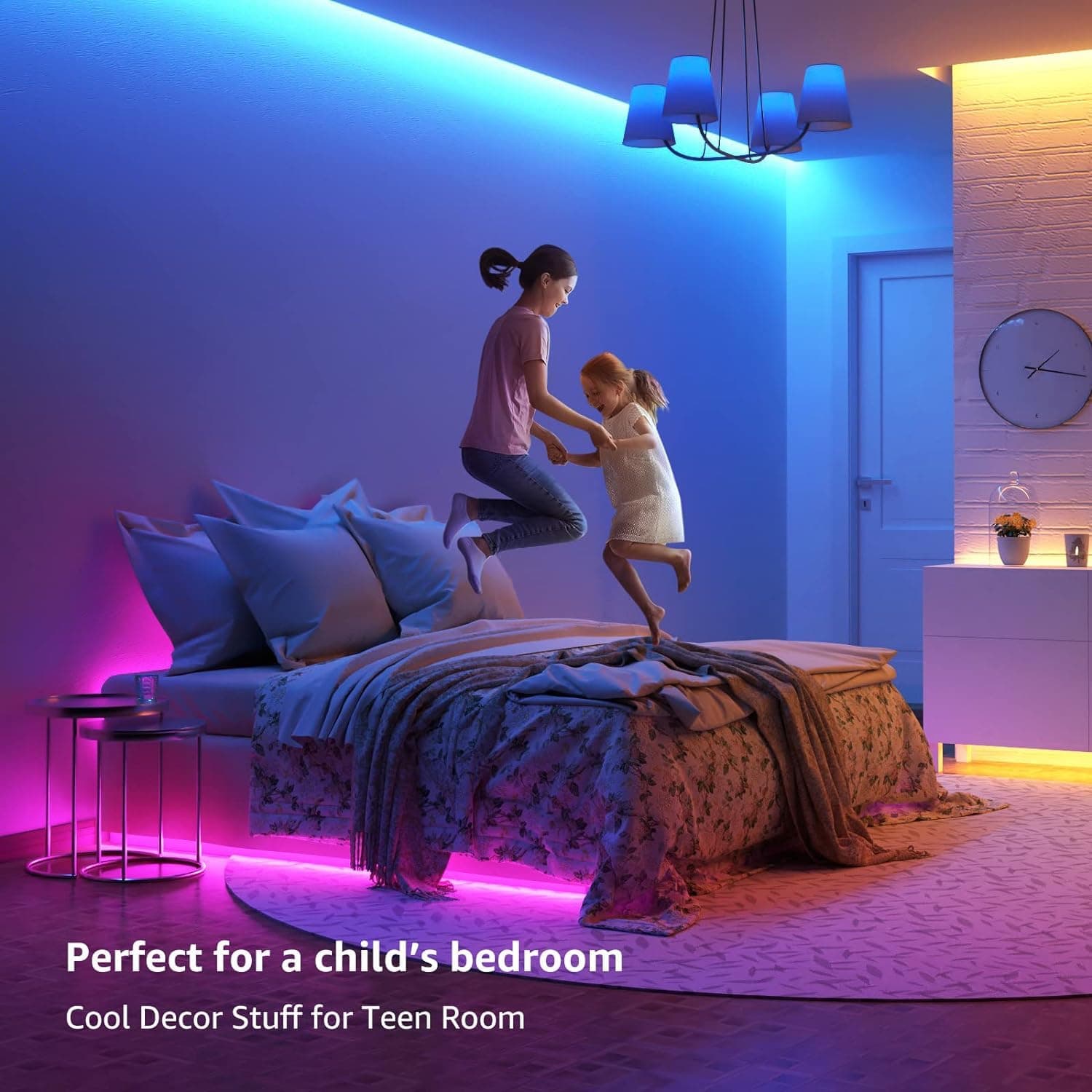 LED Strip Lights 32.8ft/10M, RGB LED Light Strip, 5050 SMD LED Color Changing Tape Light with 44 Key Remote and 12V Power Supply, LED Lights for Bedroom, Home Decoration, Bar (10M) thumbnail 6
