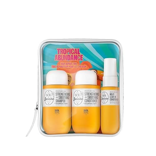 Sol de Janeiro Tropical Abundance Hair Repair Trio Travel Set | Jet Set | Sulfate Free Brazilian Joia Shampoo and Conditioner | Leave In Conditioner Spray | TSA Friendly | Amazon Exclusive thumbnail 2
