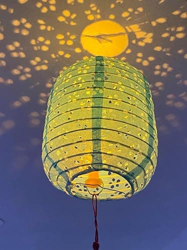 Metany 10PCS Paper Lanterns Variety Color Vibrant Paper Lanterns 6inches with LED Lights, Winter Melon Shape, Not Water Resistant thumbnail 8