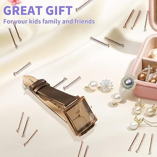 400Pcs Bobby Pins Brown, Cyluer Bobby Pin, 2 Inch Premium Bobby Pins Secure Hold & Pain Free For Women Girls and Kids, Invisible Wave Hair Pins Bulk With Storage Case, Suitable For Various Hairstyles thumbnail 6