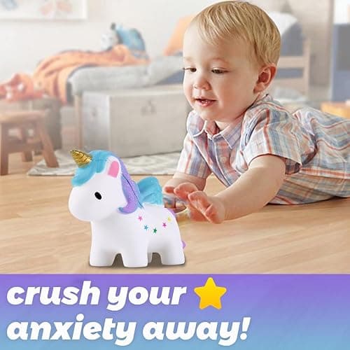 Anboor 5.3" Squishies Unicorn Colored Star Slow Rising Kawaii Scented Squishies Animal Decompression Squeeze Stress Relief Hop Props, Decorative Props Large Collection Toy for Kids 1 Pcs Color Random thumbnail 4