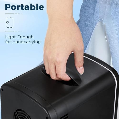 Antarctic Star Compact Refrigerator, Portable Mini Fridge, Skin Care 4L Capacity/6 Cans, for Bedroom, Car, Office & Dorm, Small Cooler for Cosmetics, Beverage and Food, Black thumbnail 7