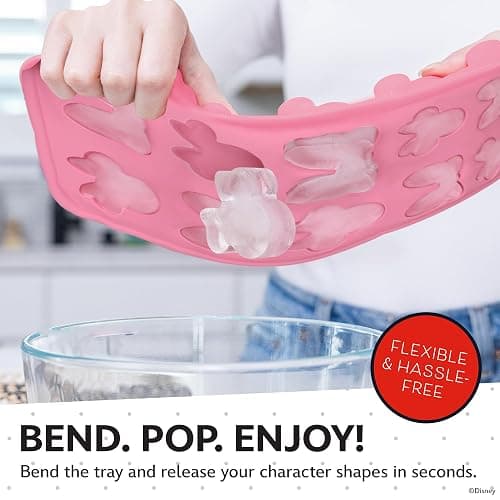 Disney Minnie Mouse Silicone Ice Cube Tray – 2 Pack Ice Trays for Freezer with Fun Minnie Mouse Ice Molds – Flexible BPA-Free Silicone Molds for Ice, Chocolate, and More (Minnie (Pink)) thumbnail 4