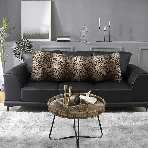 CARRIE HOME Cheetah Body Pillow Cover 20x54 Soft Plush Leopard Print Faux Fur Decorative Body Pillow Pillowcase for Home Couch Sofa (1 Pack, 20x54 inch) thumbnail 4