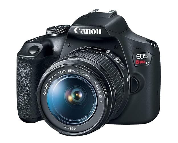 Canon EOS Rebel T7 DSLR Camera with 18-55mm Lens (Black) (Renewed) - Image 1