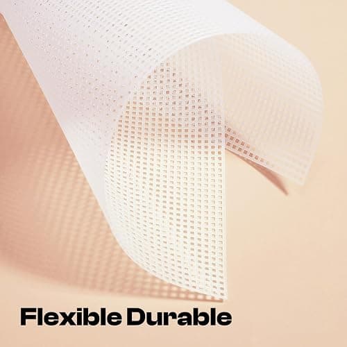 Caydo 4 Pieces 7 Count Plastic Canvas Sheets 10.5 x 13.5 Inch Plastic Mesh Sheet, Eye Mesh for Embroidery, Acrylic Yarn Crafting, Knit Crochet Projects and Make Dividers thumbnail 3