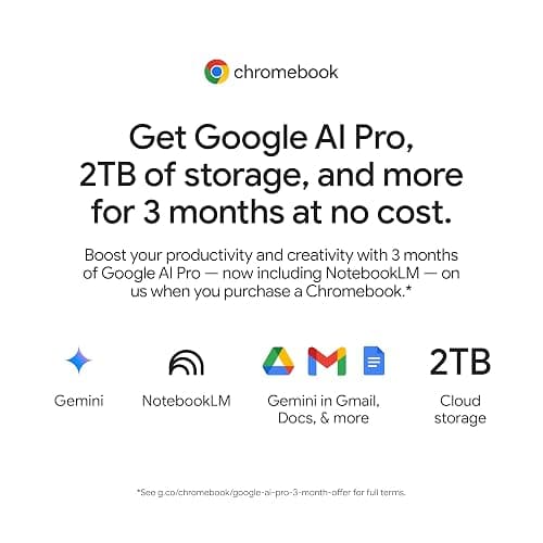 acer Gateway Chromebook 314 CBO314-1H-C476 Laptop | Intel Celeron N4500 | 14" Full HD (1920 x 1080) Display | 4GB LPDDR4X | 64GB eMMC | Wi-Fi 5 802.11ac | Chrome OS | Star Black thumbnail 7