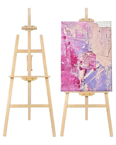 Stuelloaf Adjustable Wooden Painting Easel, Art Easel Stand Hold up to 43'', Painting Canvas for Wedding Sign and Poster, Drawing for Adults, Begginners and Students - Image 1
