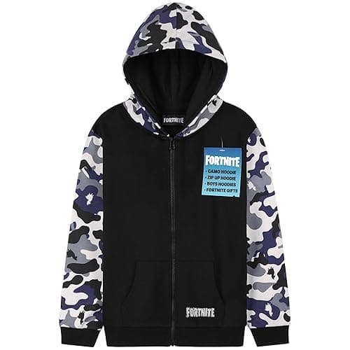 FORTNITE Hoodies for Boys Teens Hooded Pullover Zip Up Sweatshirt Youth Hoodie - Image 1