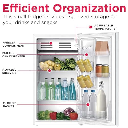 Frigidaire EFR331-WHITE 3.2 Cu ft Eraser Board Mini Compact Dorm Fridge (White) thumbnail 5