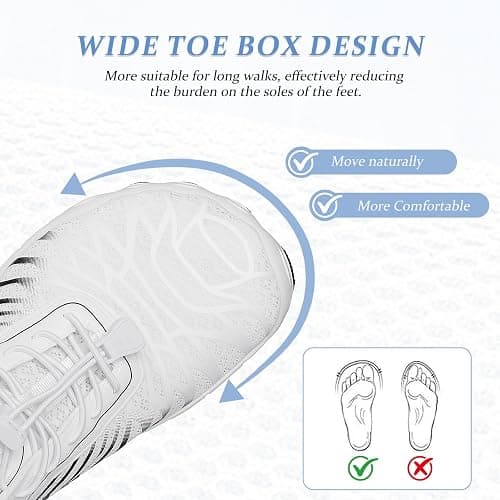 Jmzb Hiking Barefoot Shoes Womens Men, Wide Toe Non-Slip Water Shoes for Men/Women, Athletic Footwear Trail Running Sneakers Unisex thumbnail 4