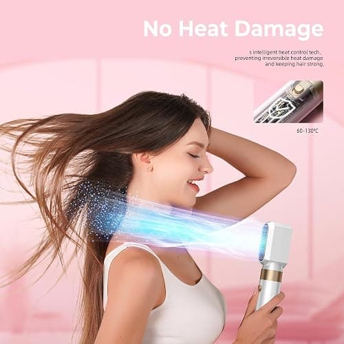 MogaWave Hair Styler Pro Air Styler 6 in 1 Haarstyler, 1000W Rundbürstenföhn, Warmluftbürste, Föhnbürste, Haartrockner, Air Curler, Hairstyler Airstyler Haarstyling Geräte für Alle Haartypen thumbnail 4