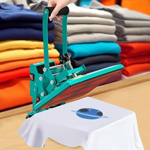 IOENC Heat Press Machine for T-Shirts,11.8 * 9 in Modern Portable Heat Press Machine with Adjustable Time& Temperature(0-752°F),700W Commercial Electric Heat Press Machine,Digital Sublimation Printer thumbnail 2