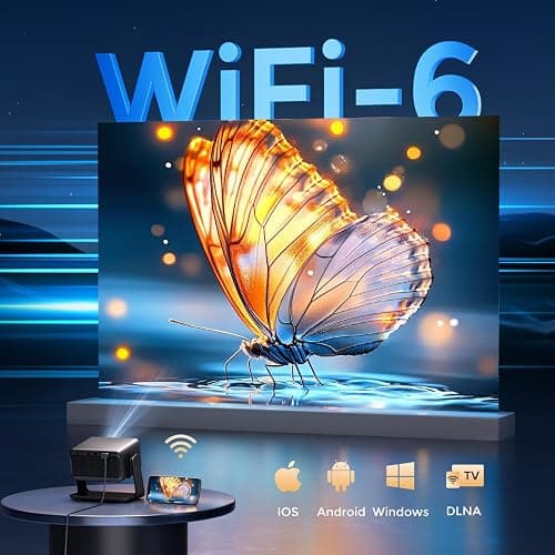 Vidéoprojecteur 30000 Lumens [Netflix & Dolby Audio] Projecteur Video Auto Focus/Keystone WiFi Bluetooth AMEELA Portable Videoprojecteur 4K FHD 1080P HDMI/USB intégré avec Youtube/PrimeVideo thumbnail 5
