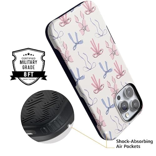 Casely iPhone 16 Pro Case | Coquette Girlie | Pastel Bows Case | Bold Protective Case Design | Compatible with MagSafe thumbnail 7