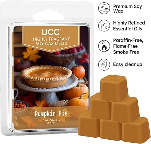 UCC Premium Wax Melts, Fall Variety Fragrance Melts, Scented Soy Wax Melts Cubes, Natural Plant Based Highly Scented Wax Melts Tarts, 4 Pack thumbnail 5
