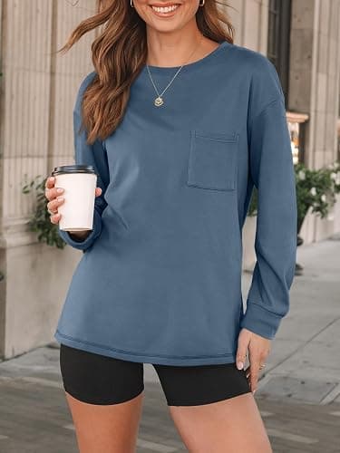 AUTOMET Womens Long Sleeve T Shirts Fall Tops Crewneck Oversized Sweatshirts Winter Cute Clothing Trendy Teacher Outfits thumbnail 2