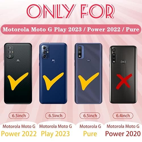 Plakill for Motorola Moto G Pure/G Power 2022 Case/G Play 2023 Case,Women Girls Cute Strawberry Style Heavy Duty Military Grade Protctive Shockproof G Pure/G Power 2022/G Play 2023 Hard Phone Cases thumbnail 2