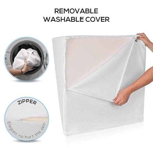 Ebung Memory Foam Leg Elevation Pillow - Support Pillow to Raise Feet for Better Elevation, Circulation, Leg Swelling Wedge Design for Comfort and Recovery thumbnail 8