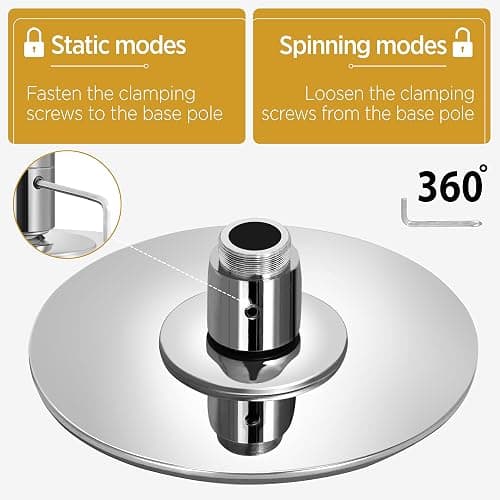 Yaheetech Professional Dance Pole Spinning Static Dancing Pole Portable Removable 45mm Dance Pole Kit for Exercise Club Party Pub Home w/Tools, Silver/Gold thumbnail 5