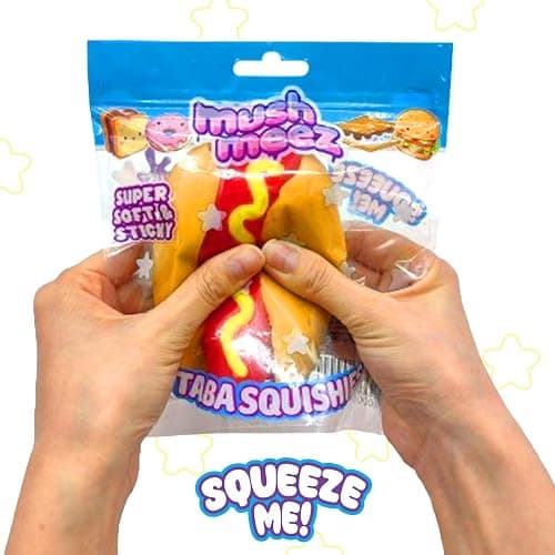 MushMeez Taba Squishy - Hotdog (Jumbo) Large, 5" Super Soft & Sticky Layered TABA Squishies - Squish, Squeeze, Great for Stress Relief - Sensory / Fidget Play Food Squishy Toys for Kids and Adults thumbnail 6