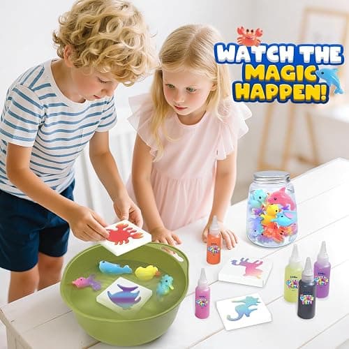 Magic Water Elf Toy Craft Kits for Kids, DIY Your Own Aqua Fairy Water Pets & Squishy Maker Toys with 10 Magic Gels and 8 Molds, Art Supplies Arts and Crafts for Kids Boys and Girls Ages 4-8 6-8 thumbnail 5