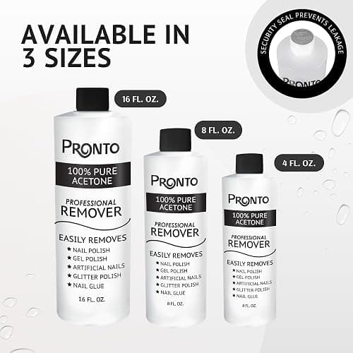 Pronto 100% Acetone Gel Nail Polish Remover - Gel Polish Remover for Nails | Acetone Nail Polish Remover For Nails for Removal of Glue, Gel, Acrylic & Dip | Gel Polish Remover, 8 Fl oz thumbnail 8