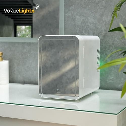 ValueLights | Mini Beauty Fridge with LED Mirror, 4L Portable Cosmetic Refrigerator, Dimmable LED Lights, Small Cooler for Skincare | Beauty & Wellness, Home Décor & Improvement Essential thumbnail 5